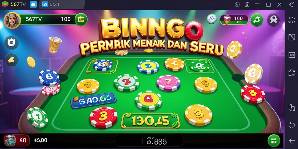 Tampilan gameplay Bingo yang seru dan interaktif di 567TV.