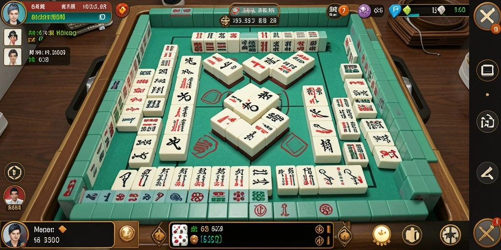 Tampilan gameplay Mahjong yang menarik di 66D.