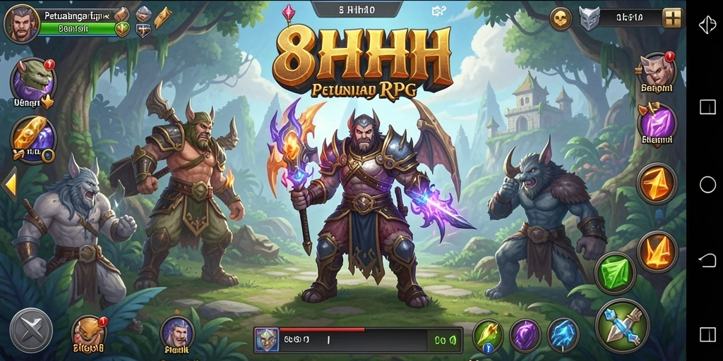 Tampilan gameplay <strong>8HHH</strong> yang mengasyikkan dalam dunia RPG.