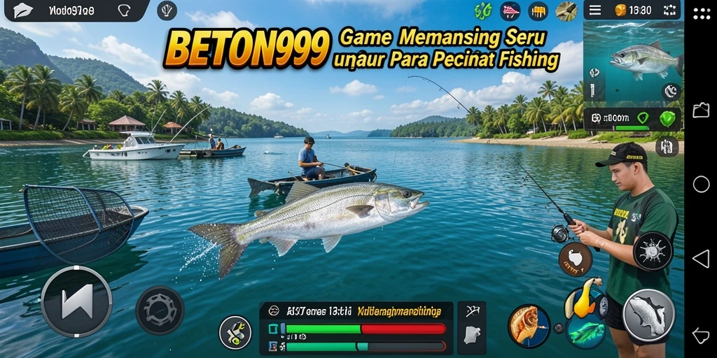 Tampilan gameplay memancing yang mendebarkan di BETON999.