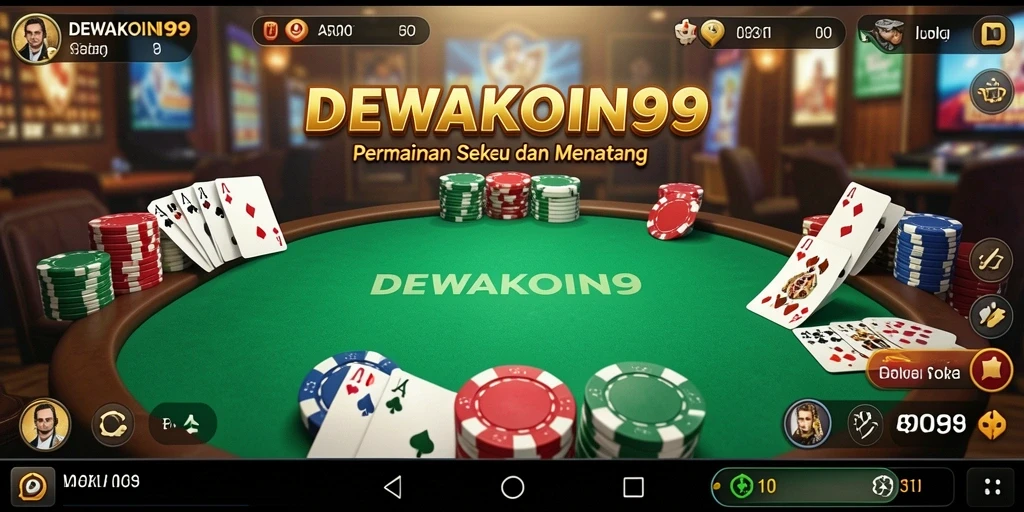 Tampilan gameplay poker yang seru di DEWAKOIN99.