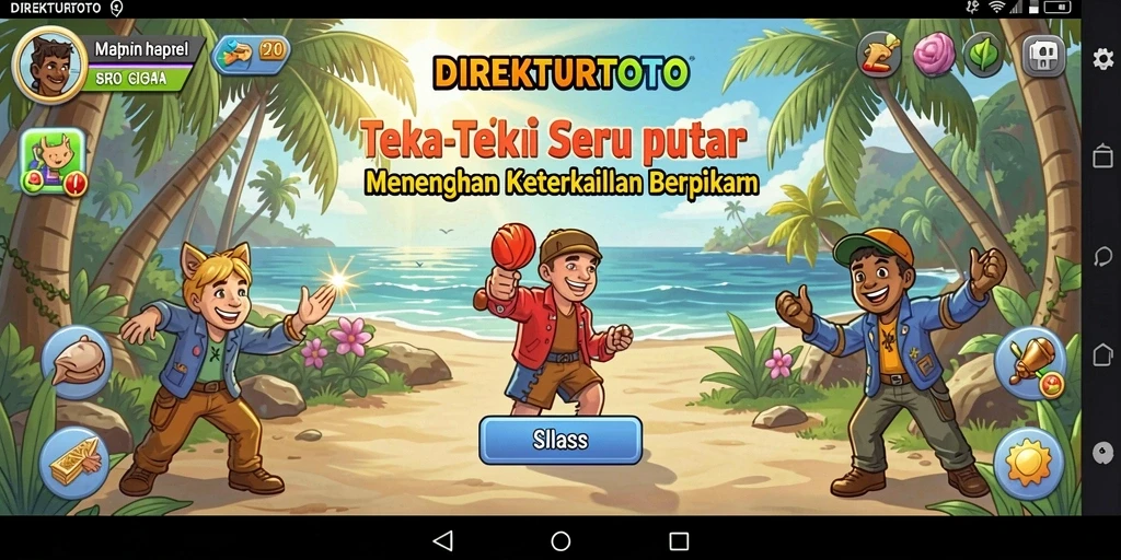 Tampilan gameplay seru dari DIREKTURTOTO dengan tantangan teka-teki.