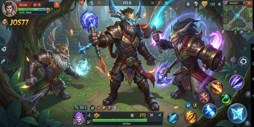 Screenshot JOS77 menunjukkan aksi pertempuran epik dalam dunia MMORPG.