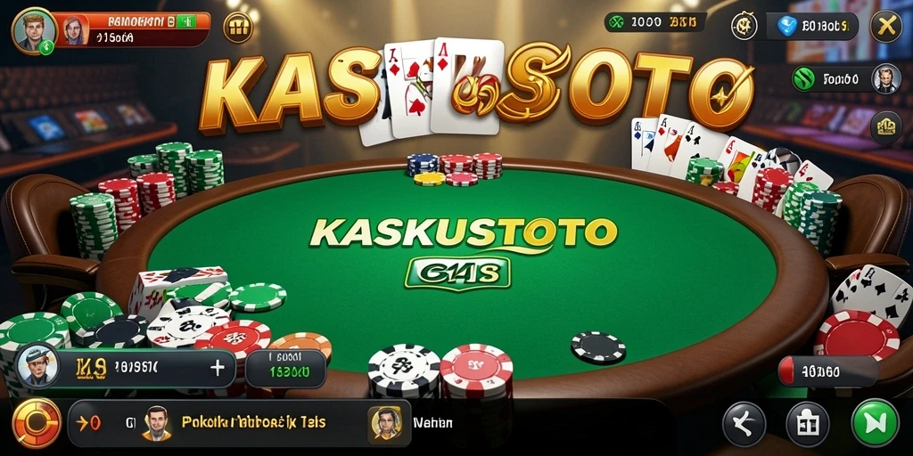 Screenshot gameplay KASKUSTOTO yang menunjukkan keseruan bermain poker.