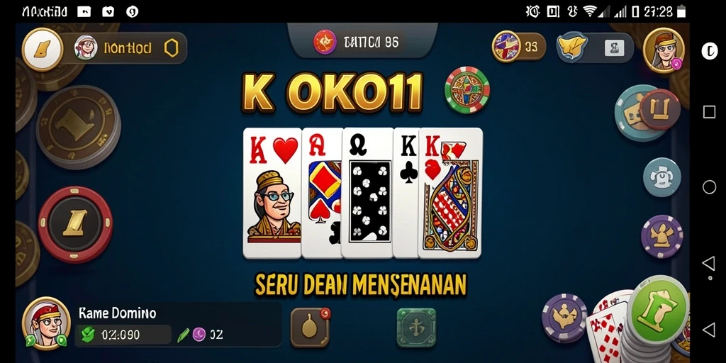 Tampilan gameplay Domino KOKO11 yang penuh aksi dan strategi.