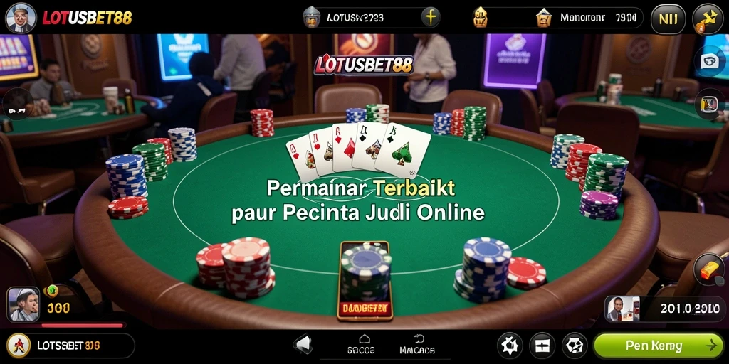 Tampilan gameplay LOTUSBET88 yang seru dan menantang untuk pemain Poker.