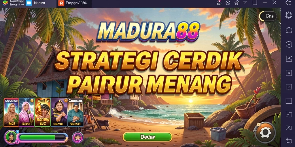 Screenshot utama MADURA88 menampilkan pertempuran strategi epik.