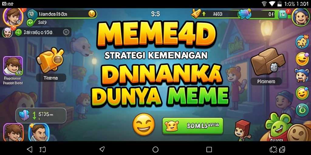 Tangkapan layar dari gameplay menarik di MEME4D yang menunjukkan strategi meme.