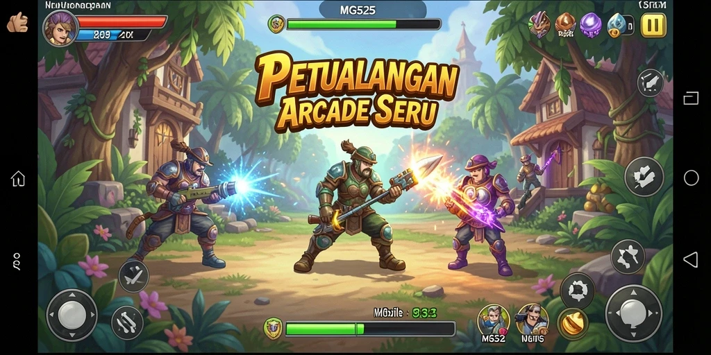 Tampilan gameplay MG525 yang penuh aksi dan tantangan.