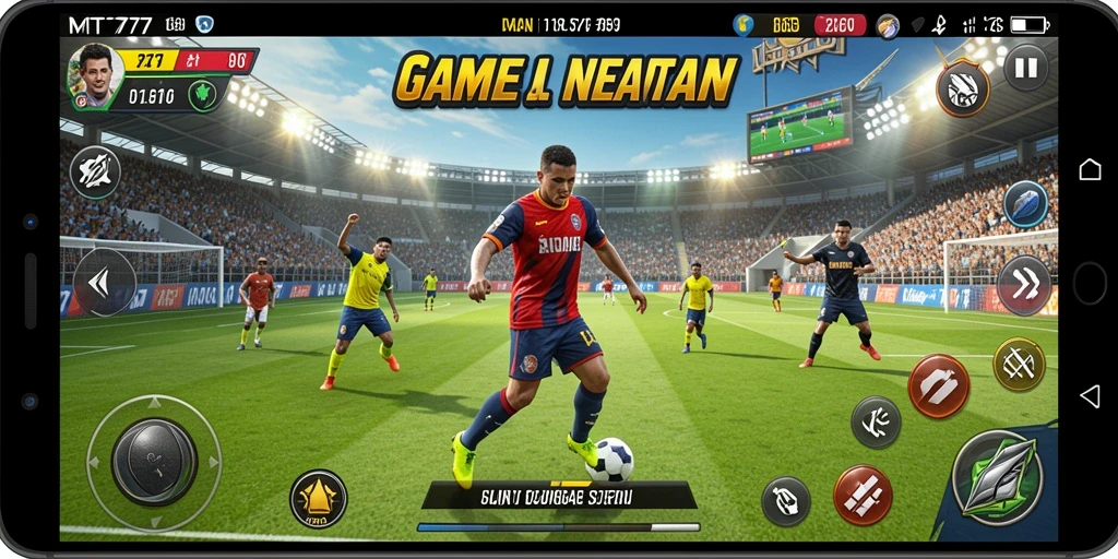 Tampilan gameplay menegangkan dengan aksi olahraga seru.