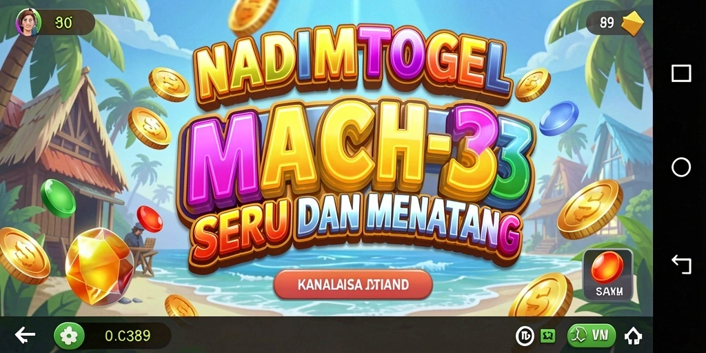 Screenshot gameplay NADIMTOGEL menampilkan keseruan permainan Match-3 yang menantang.