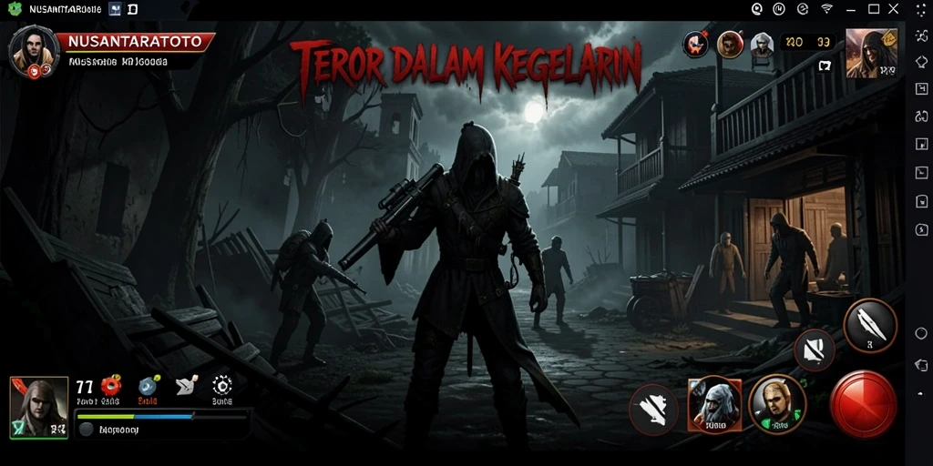 Tangkapan layar gameplay yang menampilkan suasana Horror mendebarkan.