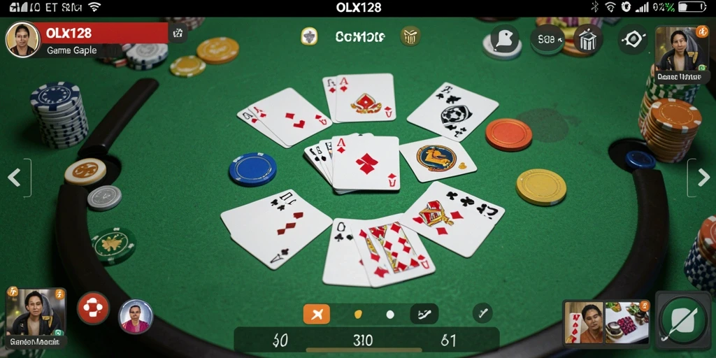 Tampilan gameplay seru dalam permainan Gaple OLX128.