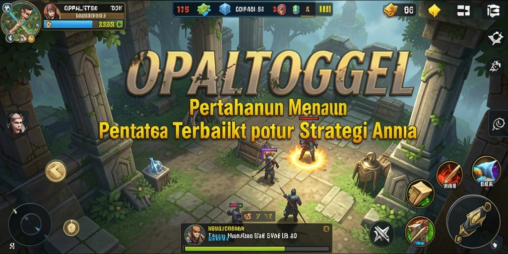 Tampilan gameplay menara pertahanan yang intens dan menarik.
