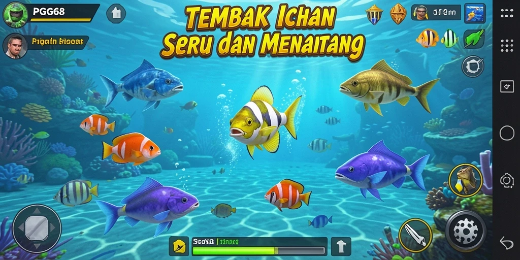 Gameplay menarik dalam PGG68 dengan aksi tembak ikan.