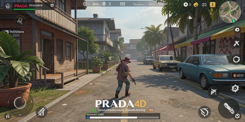 Screenshot PRADA4D menunjukkan gameplay simulasi yang interaktif dan menarik.