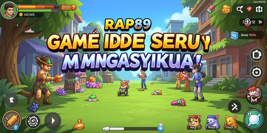 Screenshot gameplay menunjukkan karakter yang sedang mengumpulkan sumber daya dalam game Idle.