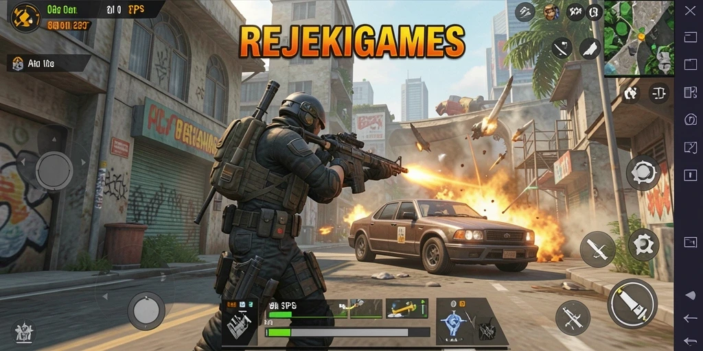 Tampilan gameplay seru dan menarik dalam REJEKIGAMES.