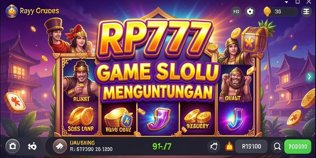 Tampilan slot RP777 yang memukau dan gameplay yang seru.
