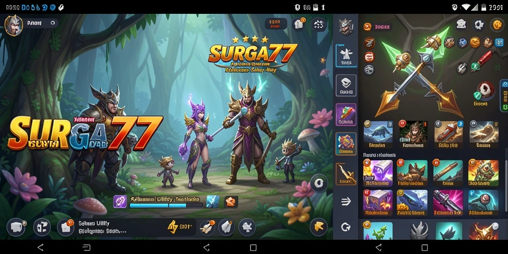 Tampilan utama SURGA77 dengan berbagai fitur Utility yang menarik.