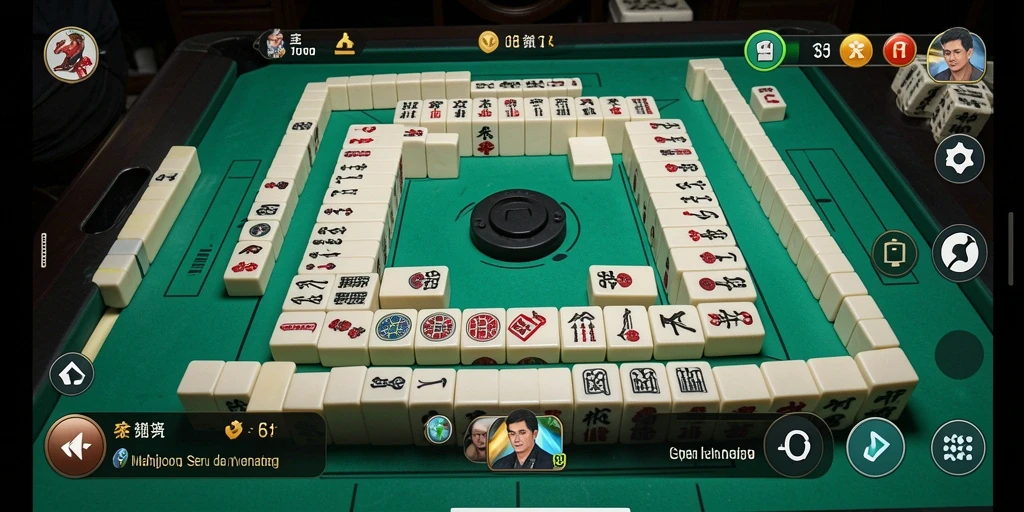 Tampilan gameplay seru di T6 dengan ubin Mahjong yang berwarna-warni.