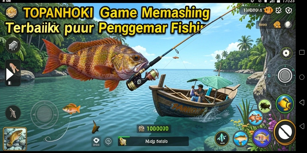 Mainkan <strong>TOPANHOKI</strong> dan tangkap berbagai jenis ikan menarik di laut.