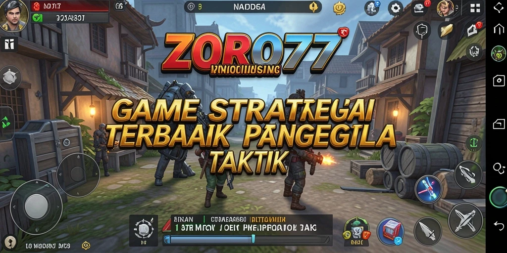 Tangkapan layar gameplay ZORO77 menampilkan aksi strategi yang mendebarkan.